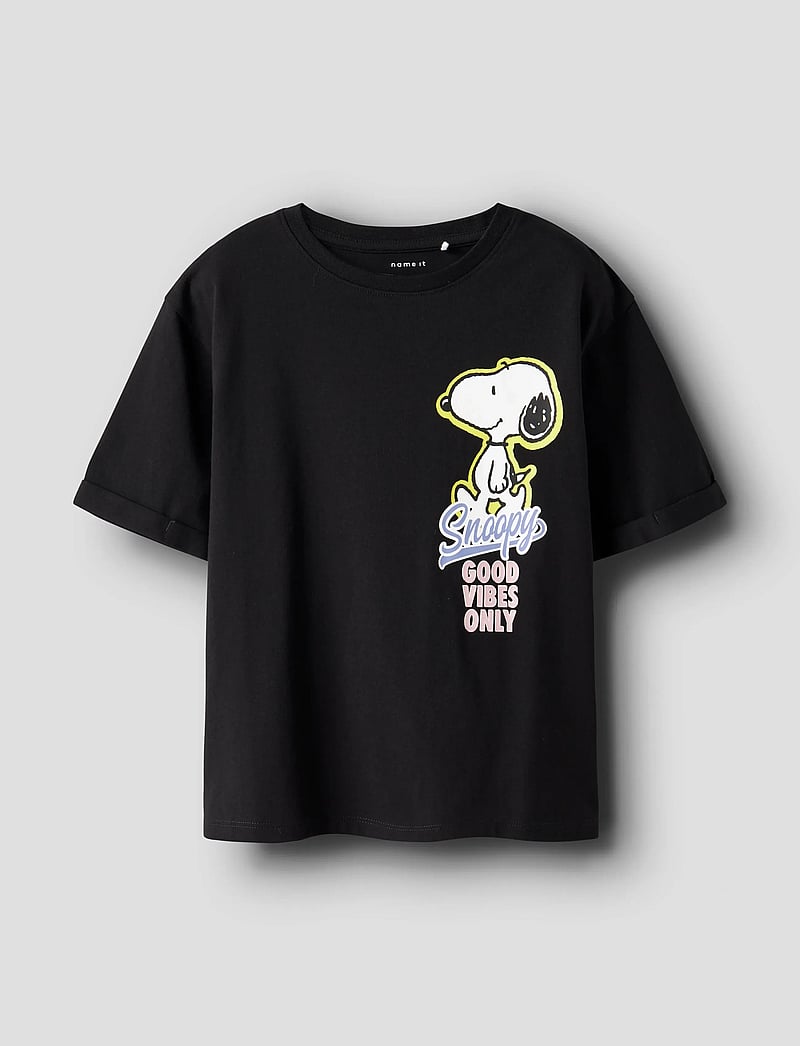 name it - NKFDYLANA SNOOPY SS NREG TOP BOX SKY - lühikeste varrukatega t-särgid - black - 3