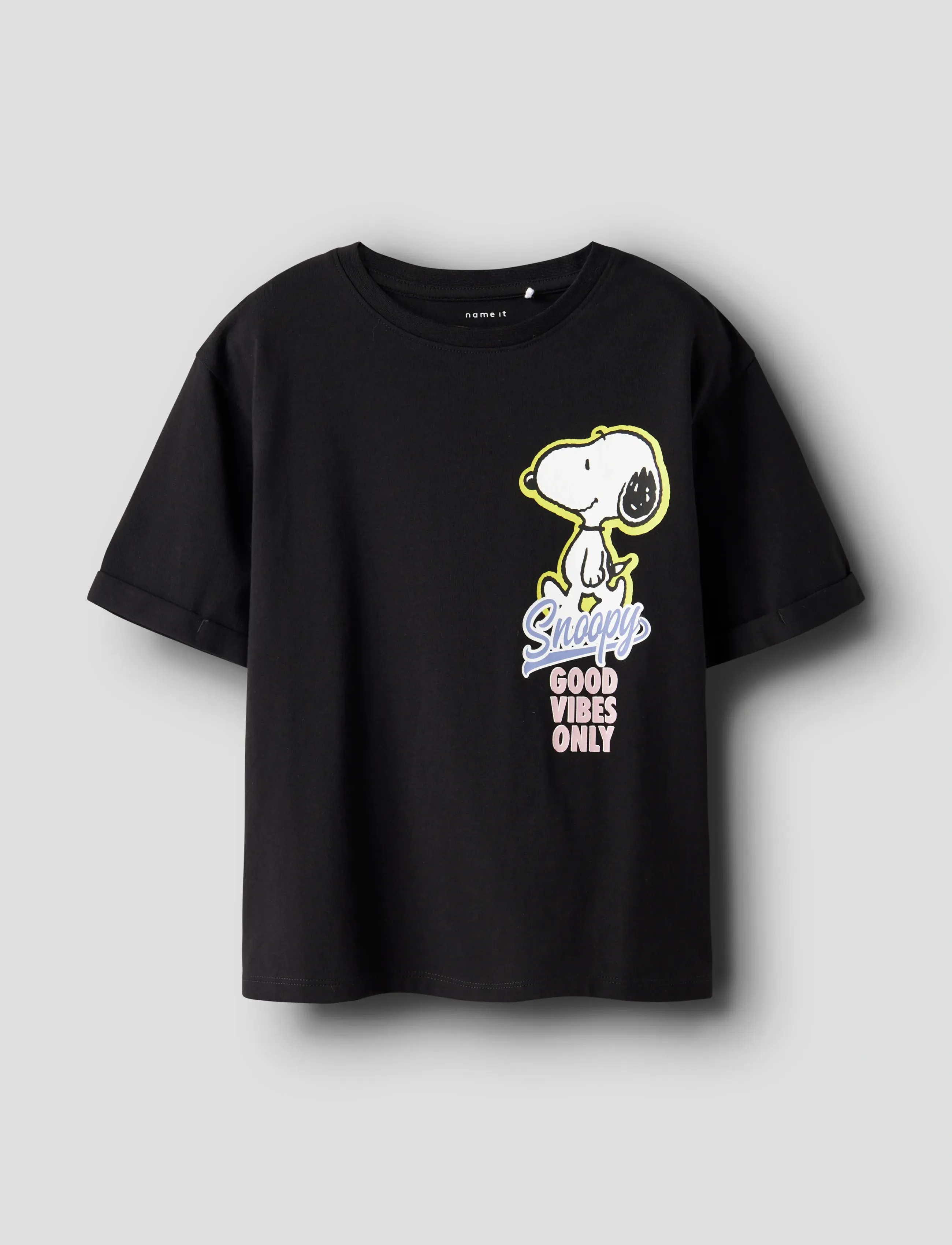 name it - NKFDYLANA SNOOPY SS NREG TOP BOX SKY - stutterma bolir - black - 3