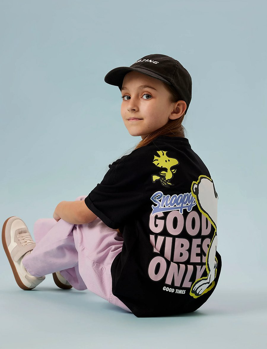 name it - NKFDYLANA SNOOPY SS NREG TOP BOX SKY - stutterma bolir - black - 4