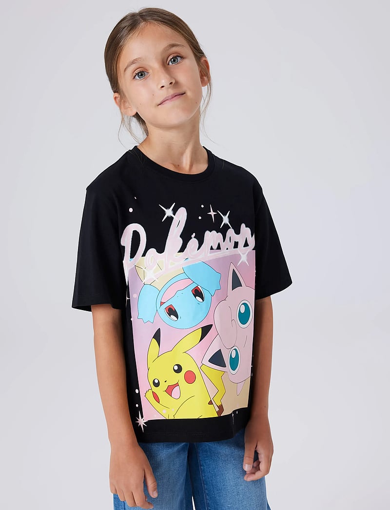 name it - NKFJYDI POKEMON SS NREG BOX NOOS SKY - kortärmade t-shirts - black - 4
