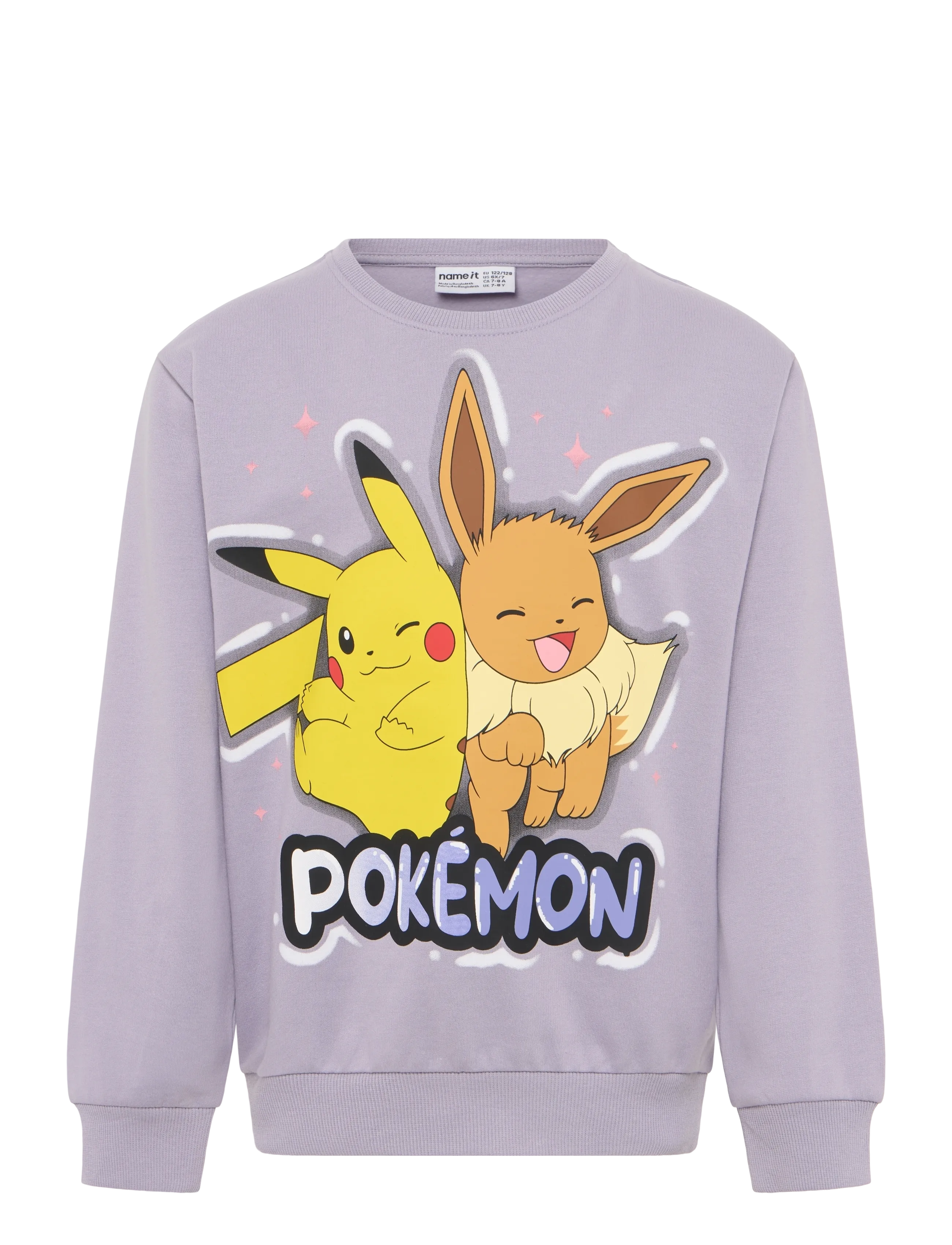 name it NKFJYD POKEMON NREG SWEAT BRU SKY - Børn 98-134 - LAVENDER GRAY / purple