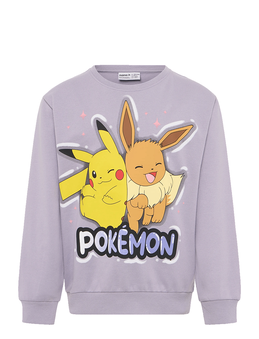 name it - NKFJYD POKEMON NREG SWEAT BRU SKY - lavender gray - 0