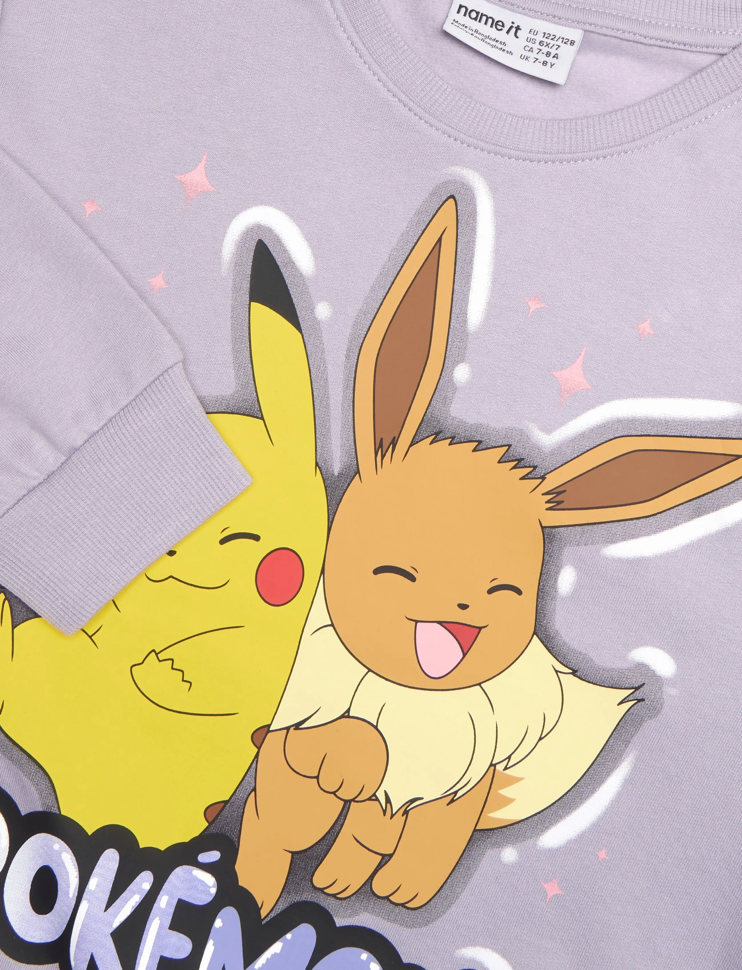 name it - NKFJYD POKEMON NREG SWEAT BRU SKY - lavender gray - 2