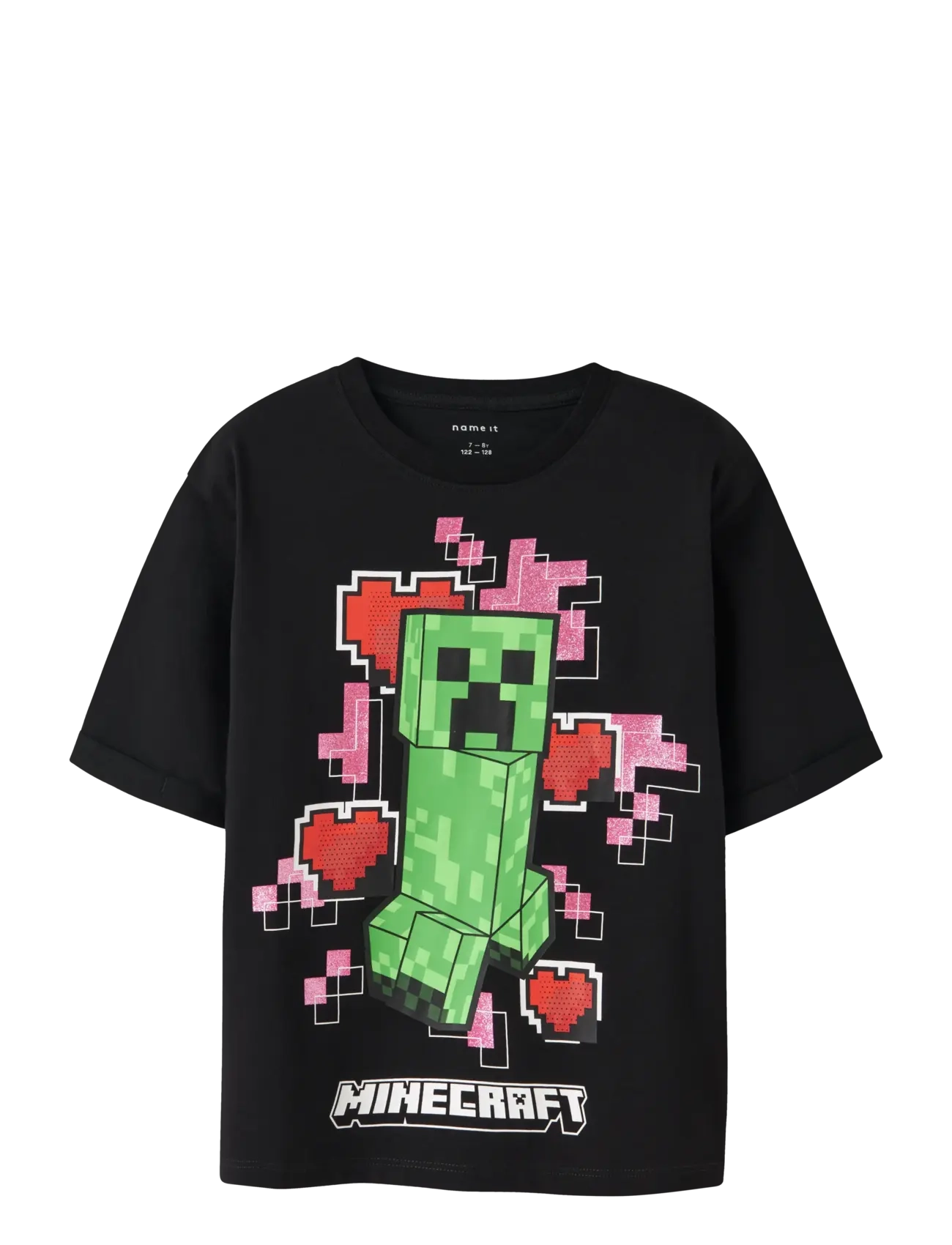 NAME IT Nkfjyra Minecraft Ss Nreg Oberteil Box Bfu Schwarz - 158-164 - Kinder