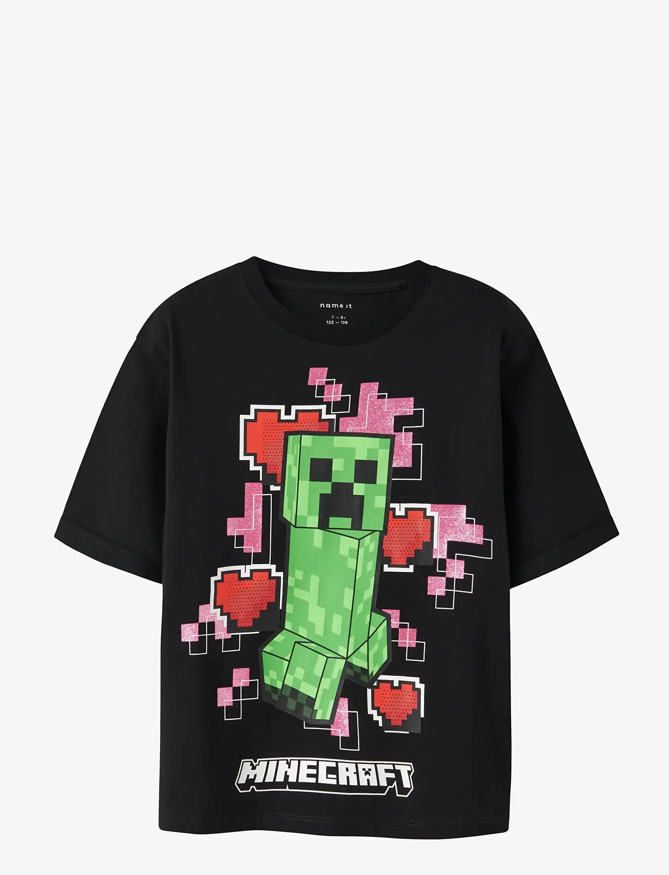 name it - NKFJYRA MINECRAFT SS NREG TOP BOX BFU - kortærmede t-shirts - black - 1