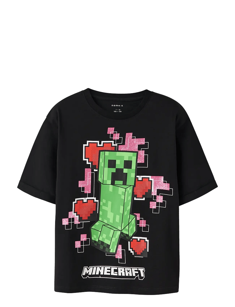 name it - NKFJYRA MINECRAFT SS NREG TOP BOX BFU - lühikeste varrukatega t-särgid - black - 1