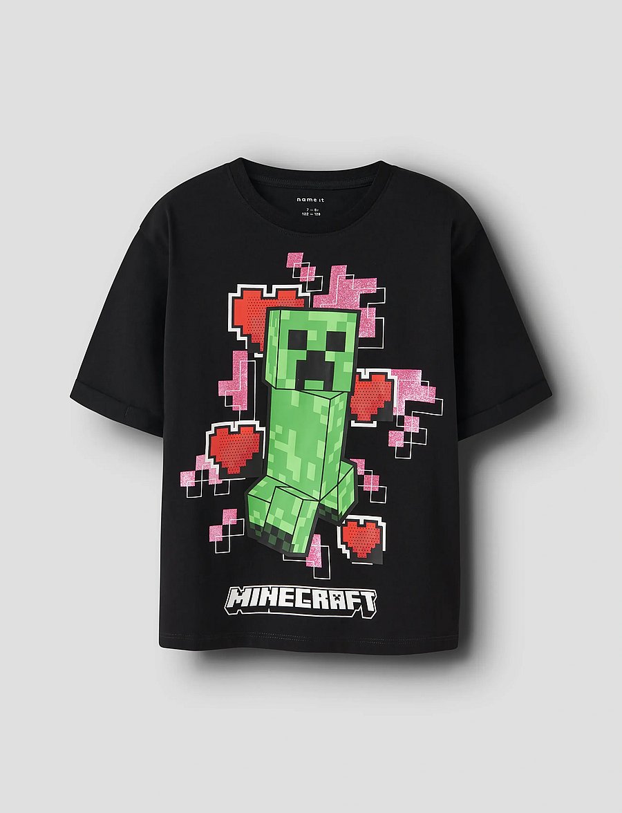 name it - NKFJYRA MINECRAFT SS NREG TOP BOX BFU - lühikeste varrukatega t-särgid - black - 0