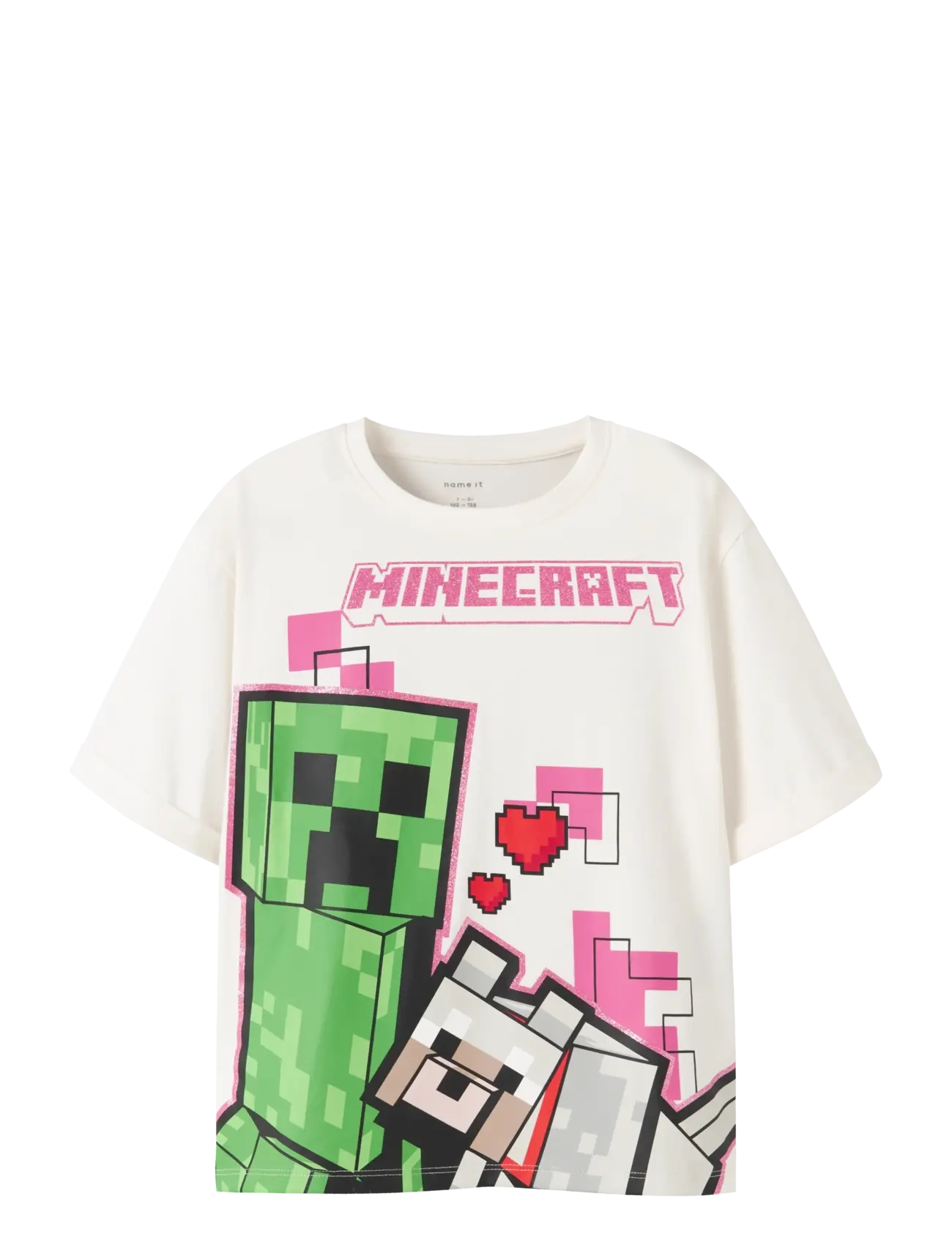 name it NKFJYRA MINECRAFT SS NREG TOP BOX BFU - Kläder - CLOUD DANCER / cream