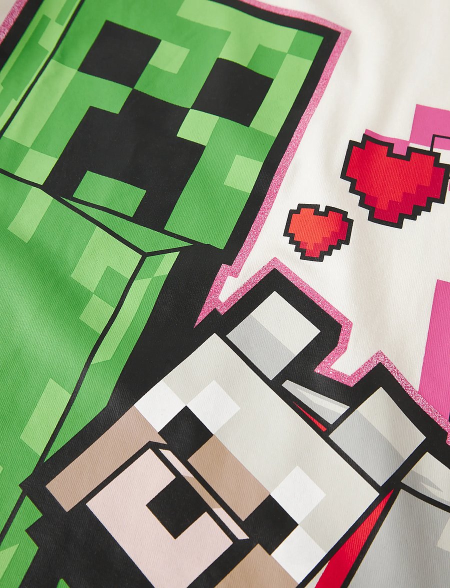 name it - NKFJYRA MINECRAFT SS NREG TOP BOX BFU - kortærmede t-shirts - cloud dancer - 3