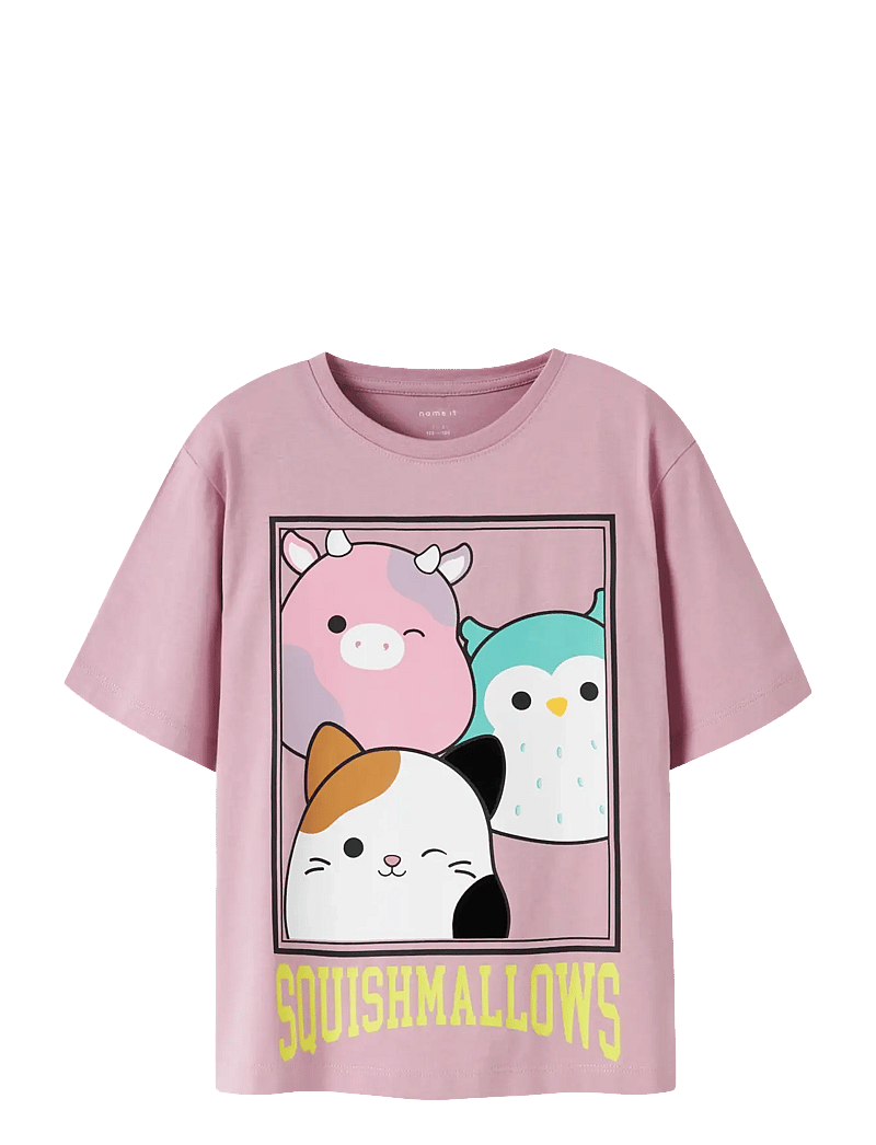 name it - NKFJYMA SQUISH SS NREG TOP BOX BFU - kortærmede t-shirts - dawn pink - 0