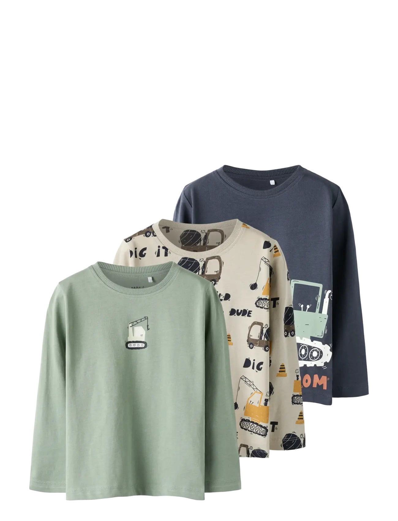 name it NMMNIKO 3P LS TOP LNOOS - Overdele - GREEN BAY / green