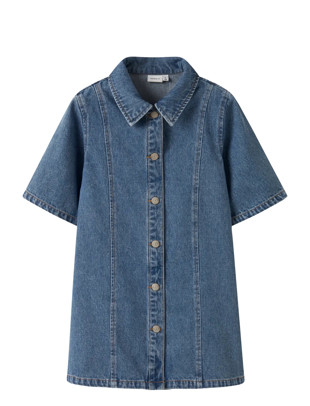 name it NKFGIANNA 2/4 DNM DRESS 2221-IZ D - Kjoler & Nederdele - MEDIUM BLUE DENIM / blue