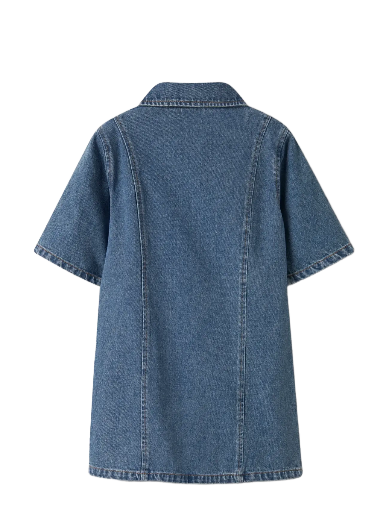 name it - NKFGIANNA 2/4 DNM DRESS 2221-IZ D - kortærmede hverdagskjoler - medium blue denim - 2