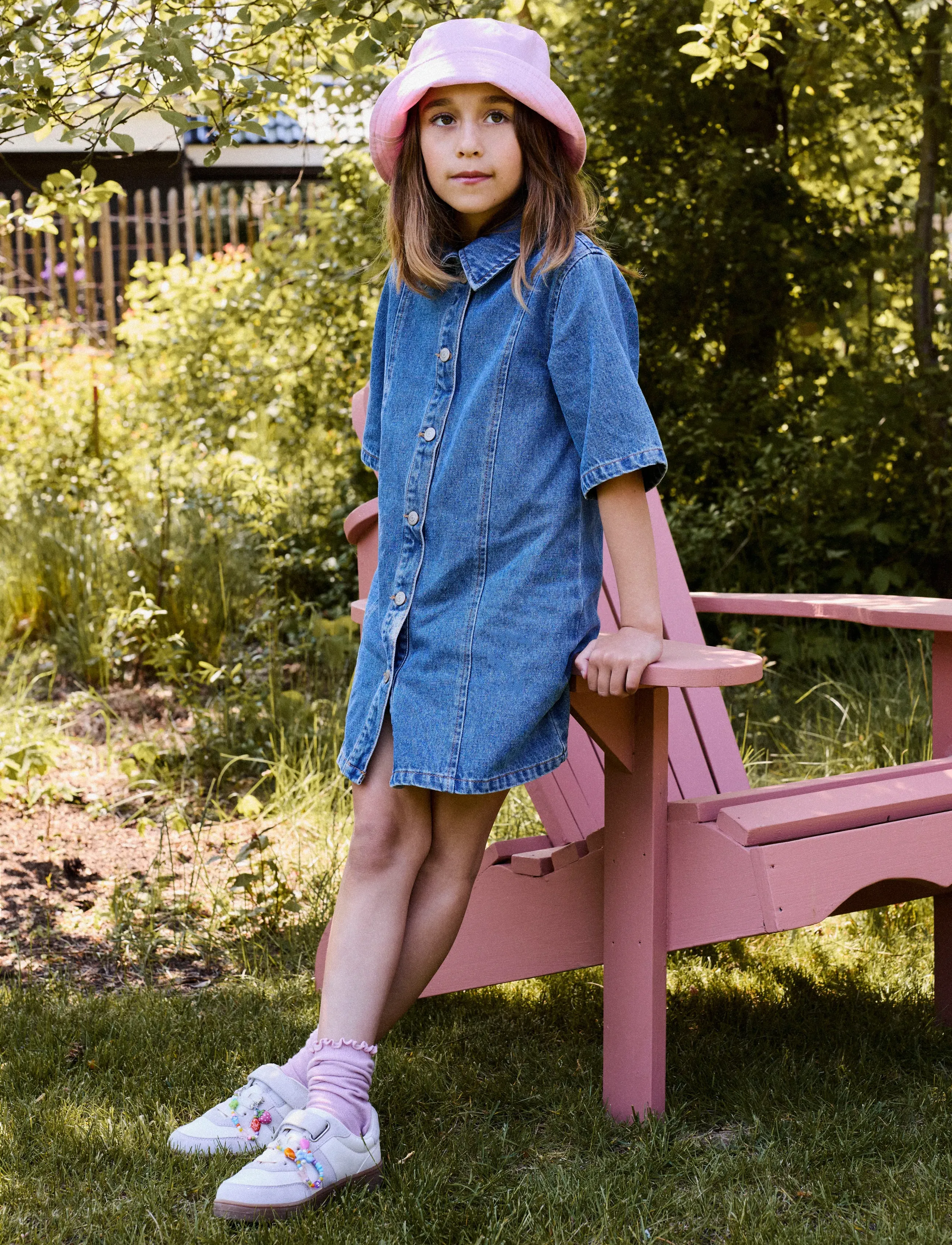 name it NKFGIANNA 2/4 DNM DRESS 2221-IZ D - Kleider - MEDIUM BLUE DENIM / blue