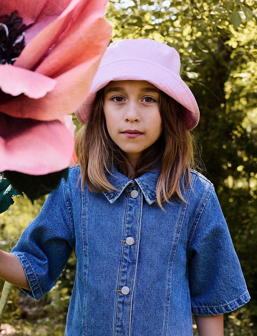 name it - NKFGIANNA 2/4 DNM DRESS 2221-IZ D - kortærmede hverdagskjoler - medium blue denim - 4