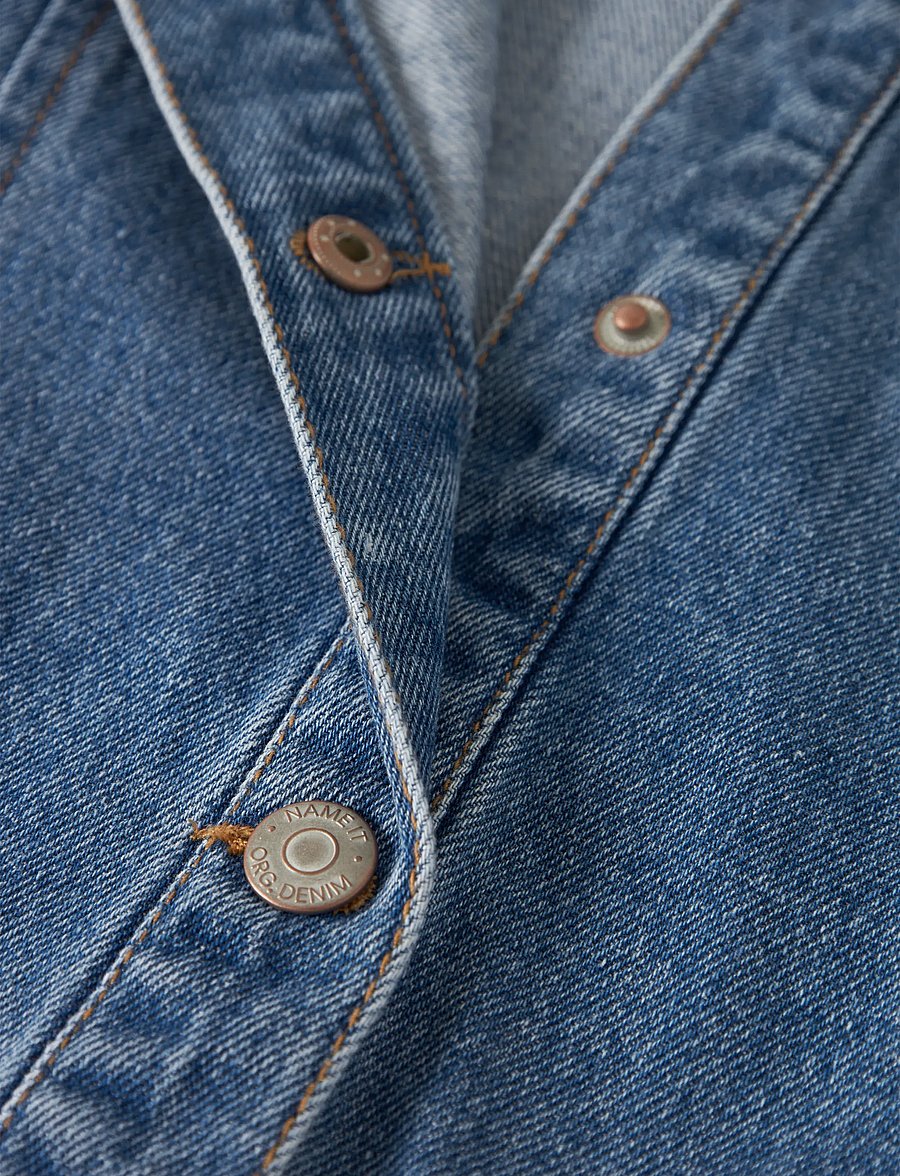 name it - NKFGIANNA 2/4 DNM DRESS 2221-IZ D - kortærmede hverdagskjoler - medium blue denim - 5
