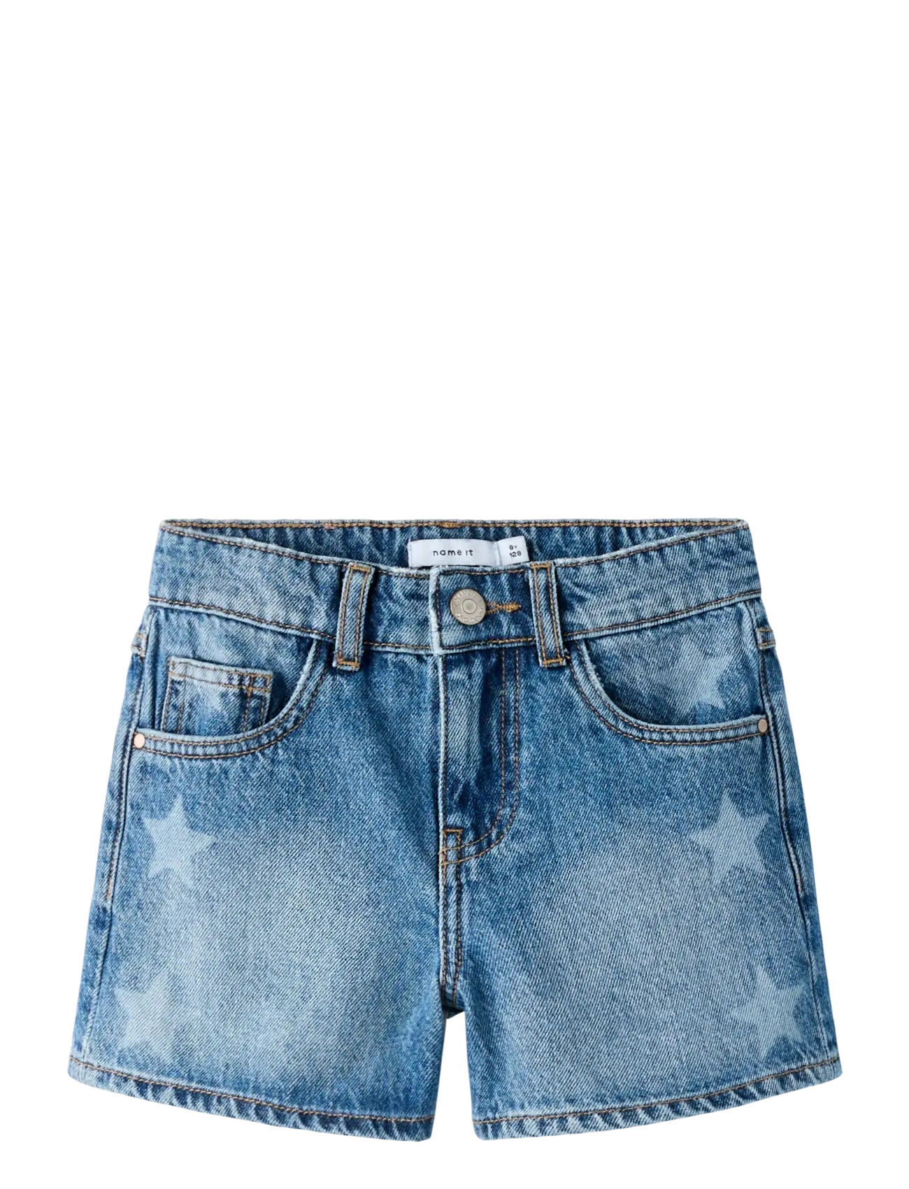 name it NKFROSE HW MOM LASER DNMSHORTS 2225-AC F - Jeansshorts - MEDIUM BLUE DENIM / blue