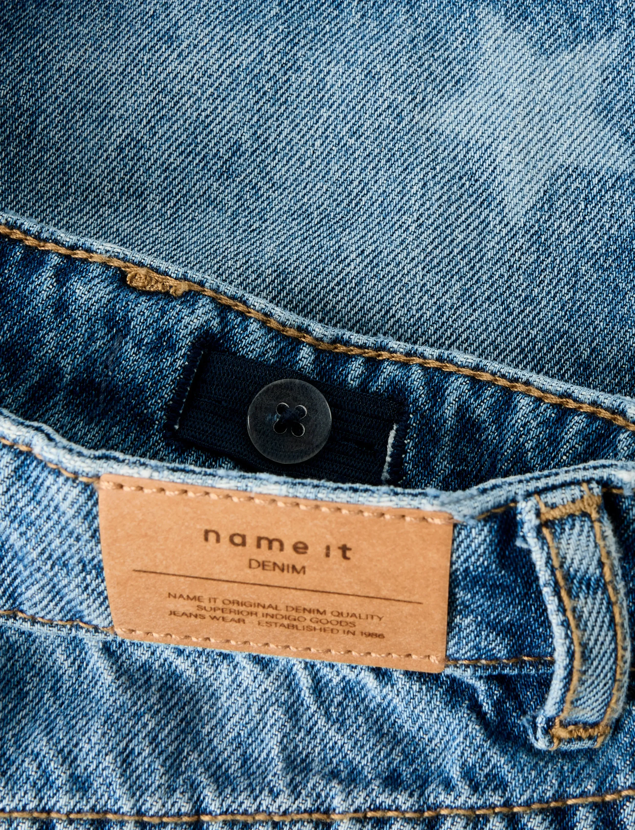 name it - NKFROSE HW MOM LASER DNMSHORTS 2225-AC F - Šortai - medium blue denim - 3