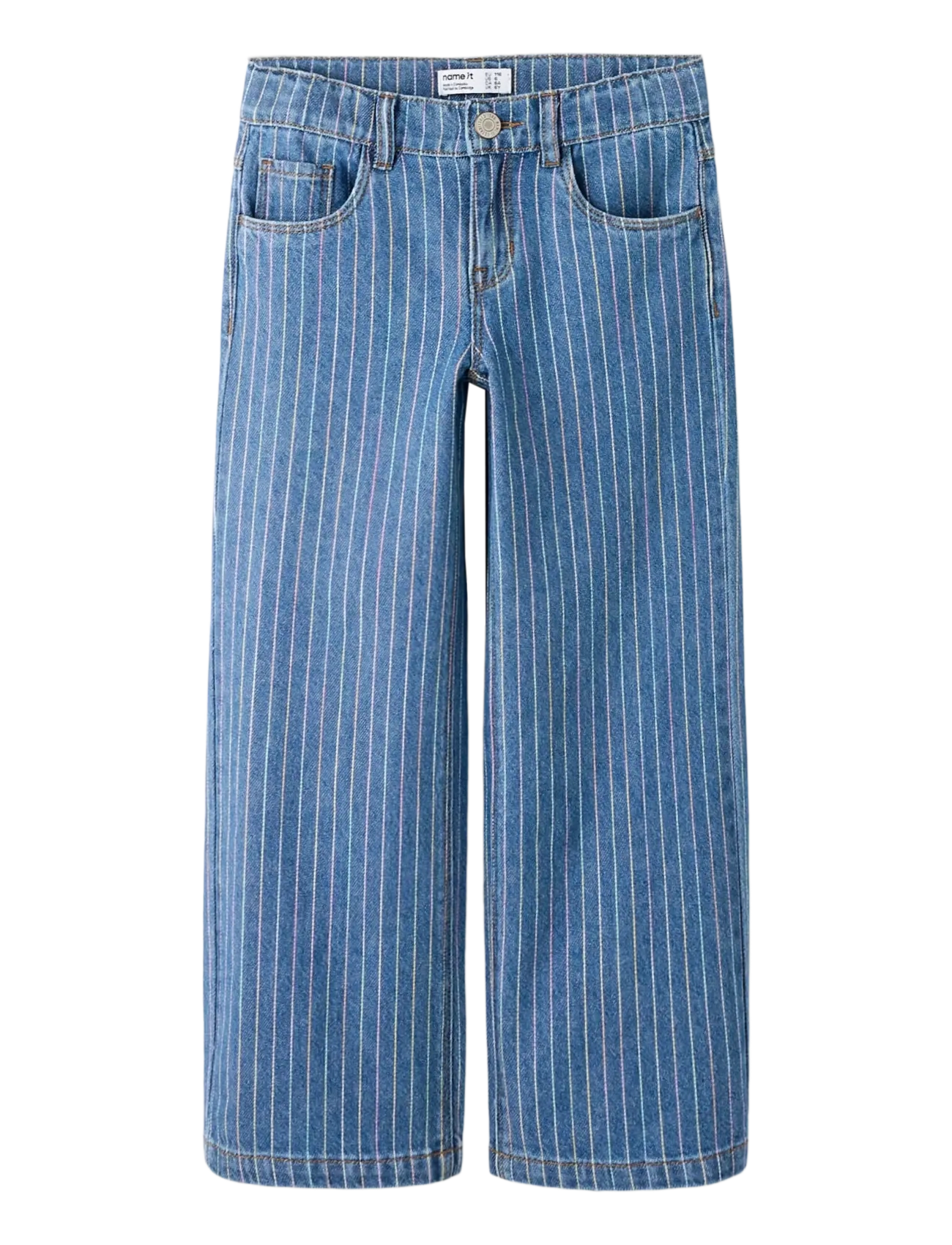 name it NMFROSE WIDE STRIPE JEANS 2224-NM F - Jeans - MEDIUM BLUE DENIM / blue