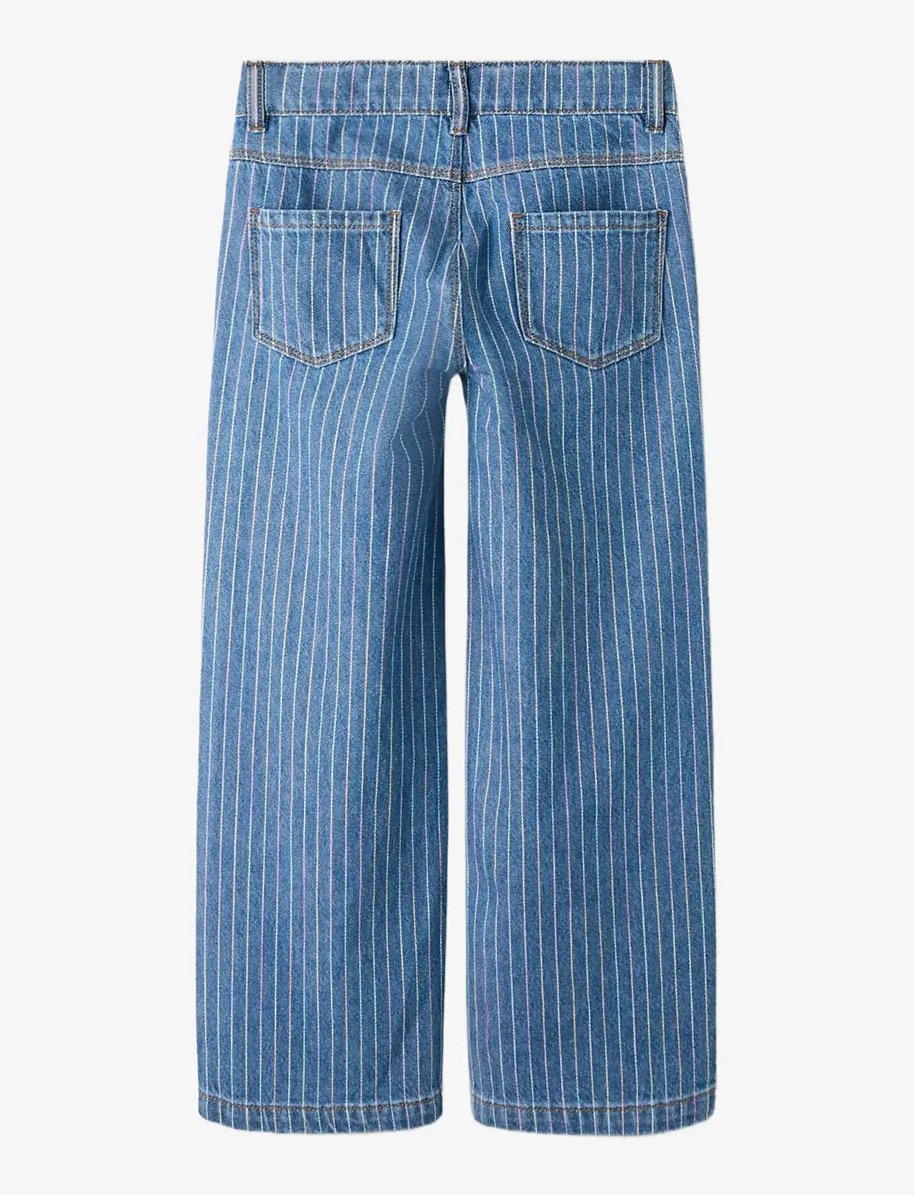 name it - NMFROSE WIDE STRIPE JEANS 2224-NM F - laia säärega teksad - medium blue denim - 1