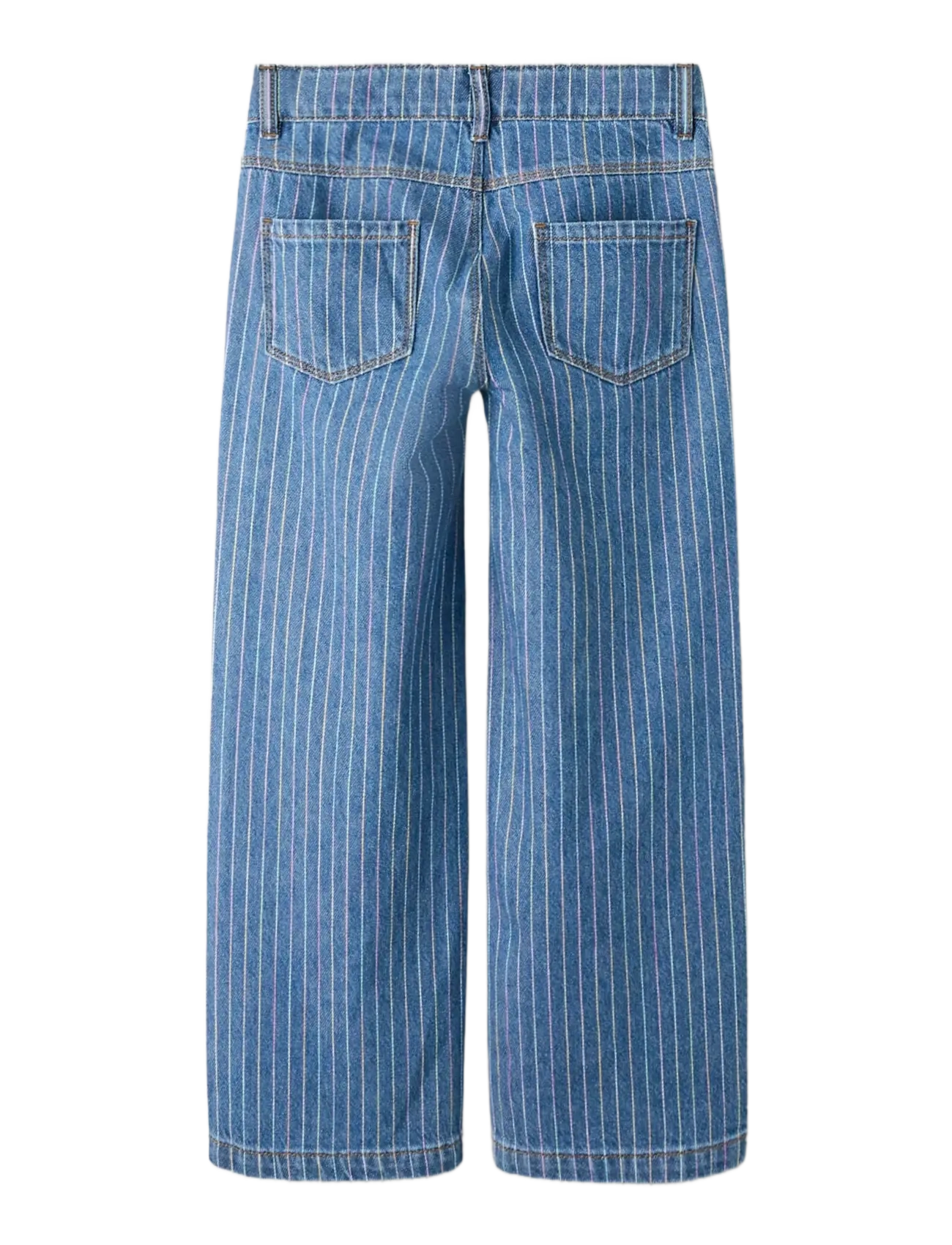 name it - NMFROSE WIDE STRIPE JEANS 2224-NM F - laia säärega teksad - medium blue denim - 1
