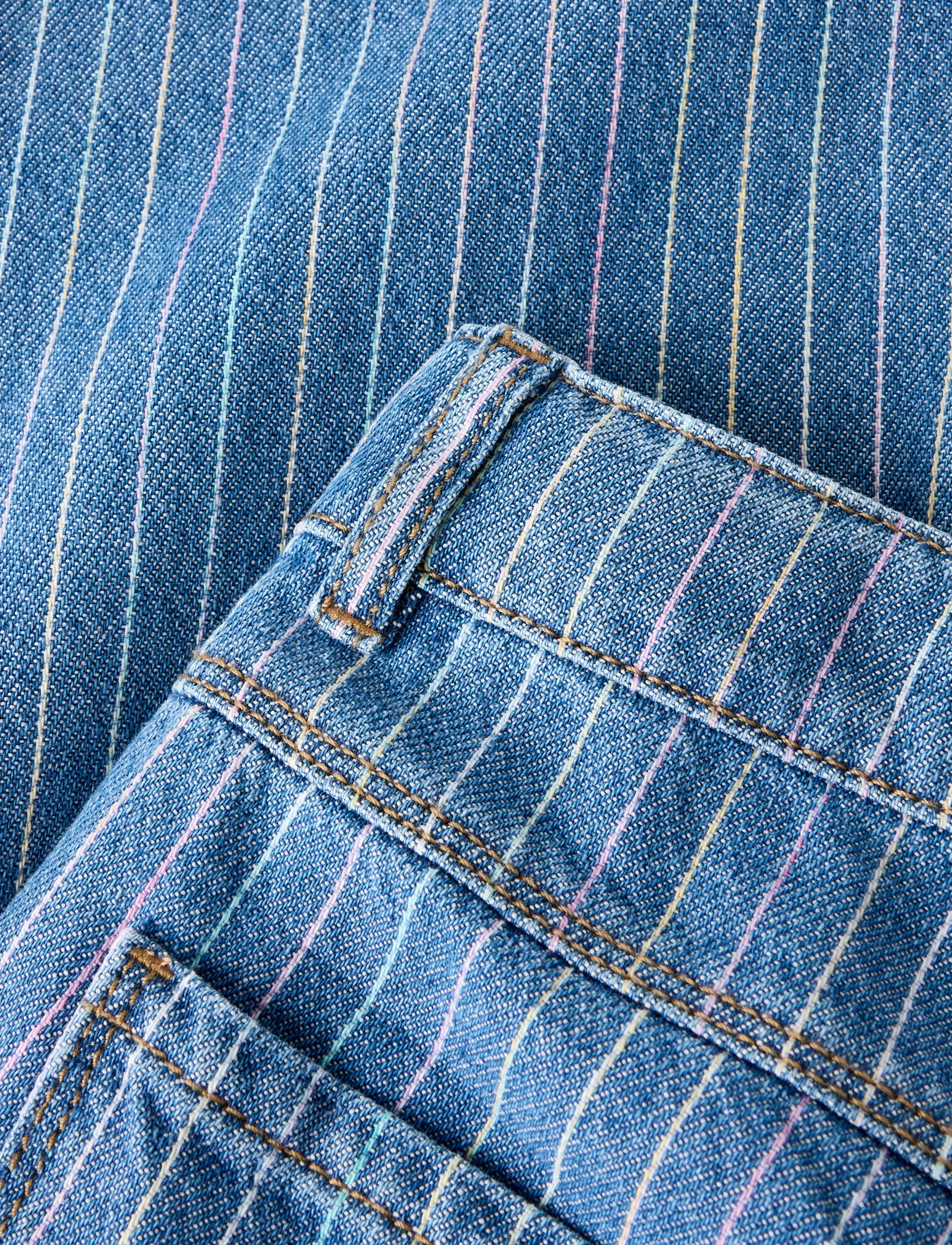 name it - NMFROSE WIDE STRIPE JEANS 2224-NM F - hosen mit weitem bein - medium blue denim - 2