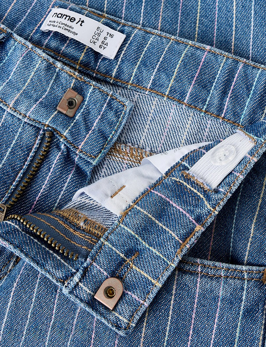 name it - NMFROSE WIDE STRIPE JEANS 2224-NM F - hosen mit weitem bein - medium blue denim - 3
