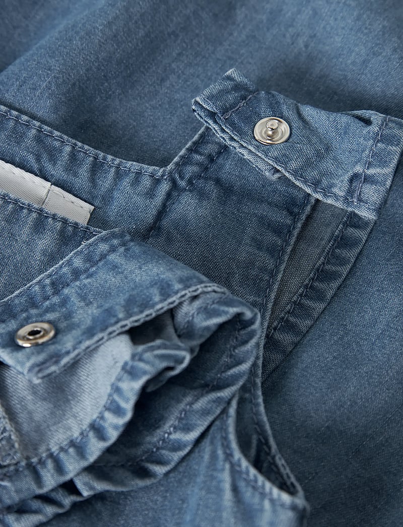 name it - NBFFIONA FRILL DNM DRESS 4034-YX D - Ærmeløse babykjoler - medium blue denim - 2