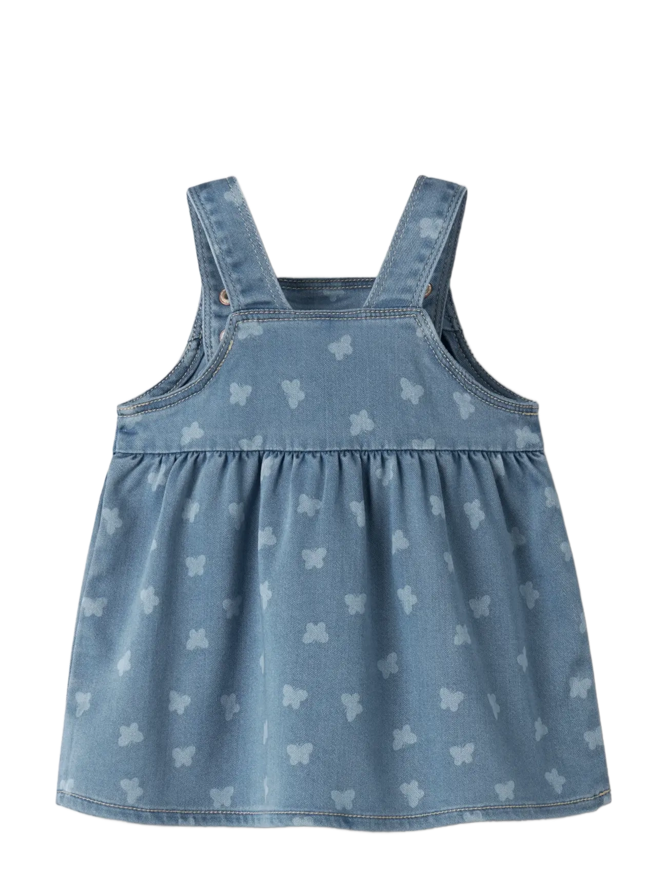 name it - NBFMILLE AOP DNM BIBSKIRT 2224-TO F - robes pour bébés sans manches - light blue denim - 1