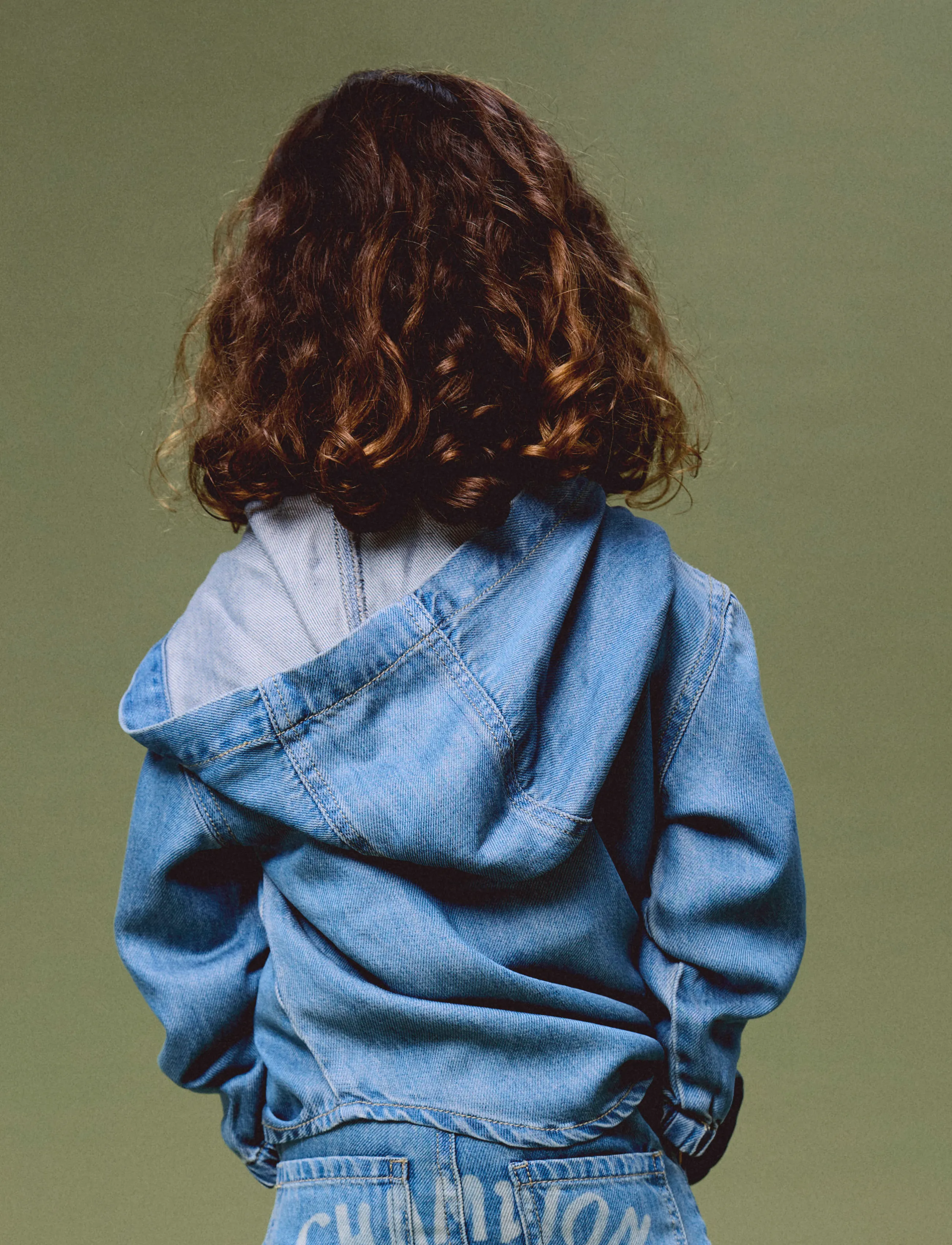 name it Nmmbo Os Dnm Ls Shirt W Hood 6950-Ph D, 110, Shirts, Blau - Long-sleeved Kinder