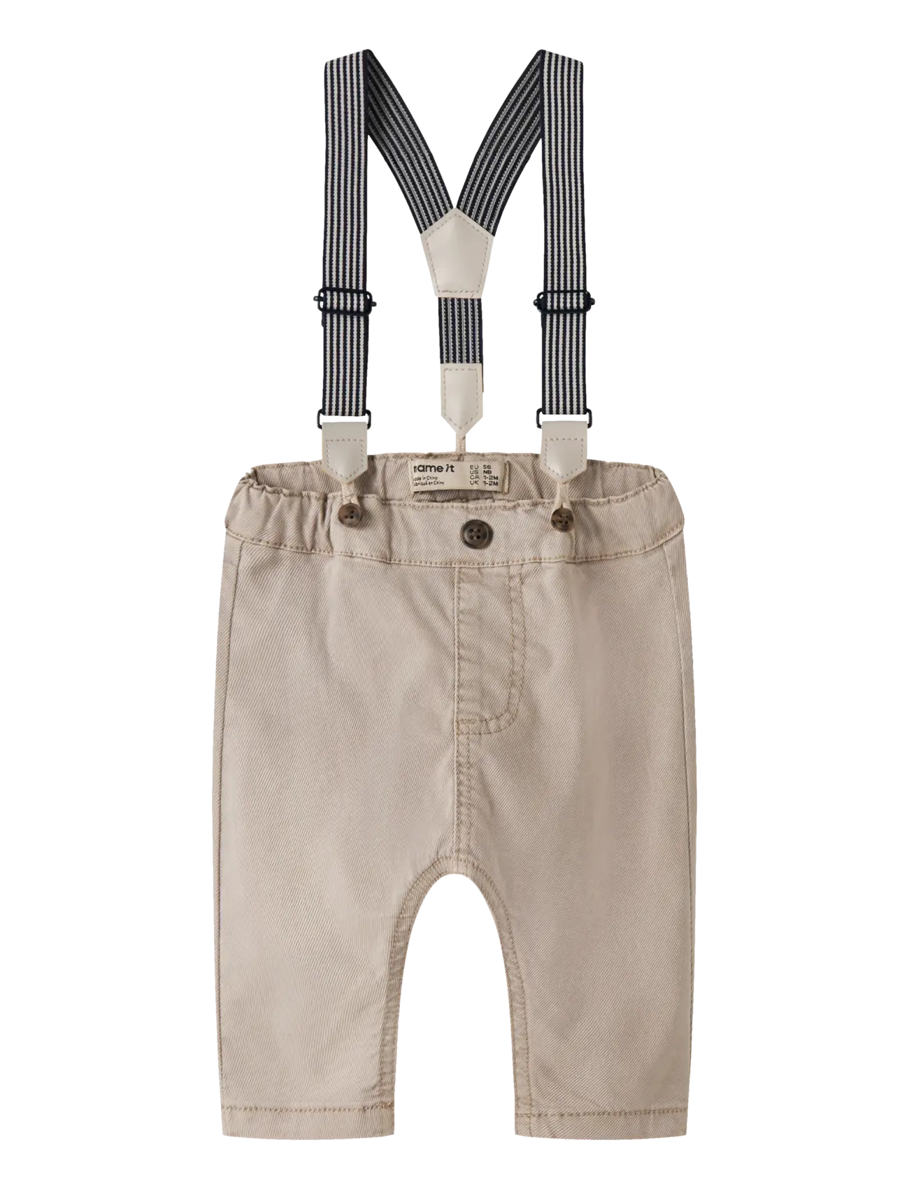 name it NBMBEN BOW TAP TWI PANT WB 2160-PO F - Uus - CHATEAU GRAY / beige