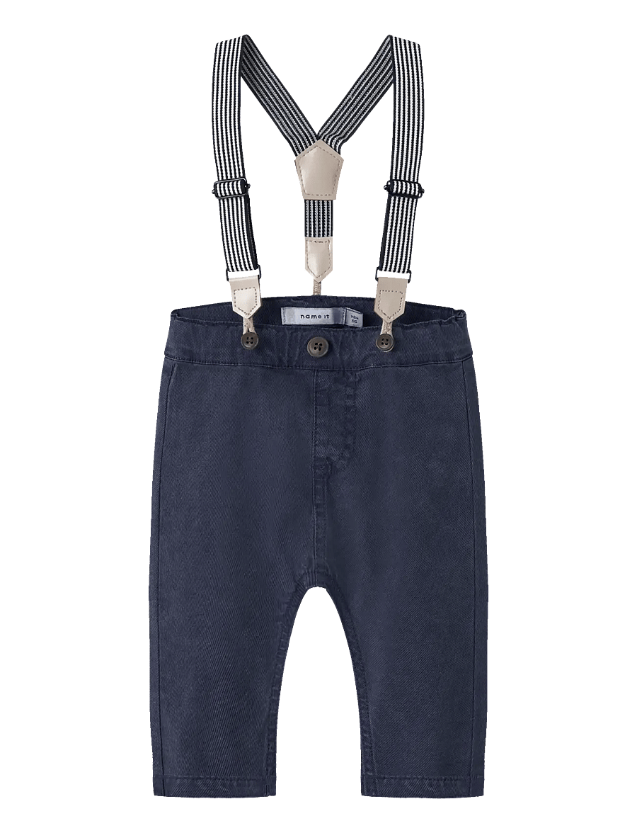 name it - NBMBEN BOW TAP TWI PANT WB 2160-PO F - tapered-lõikega teksad - navy blazer - 0