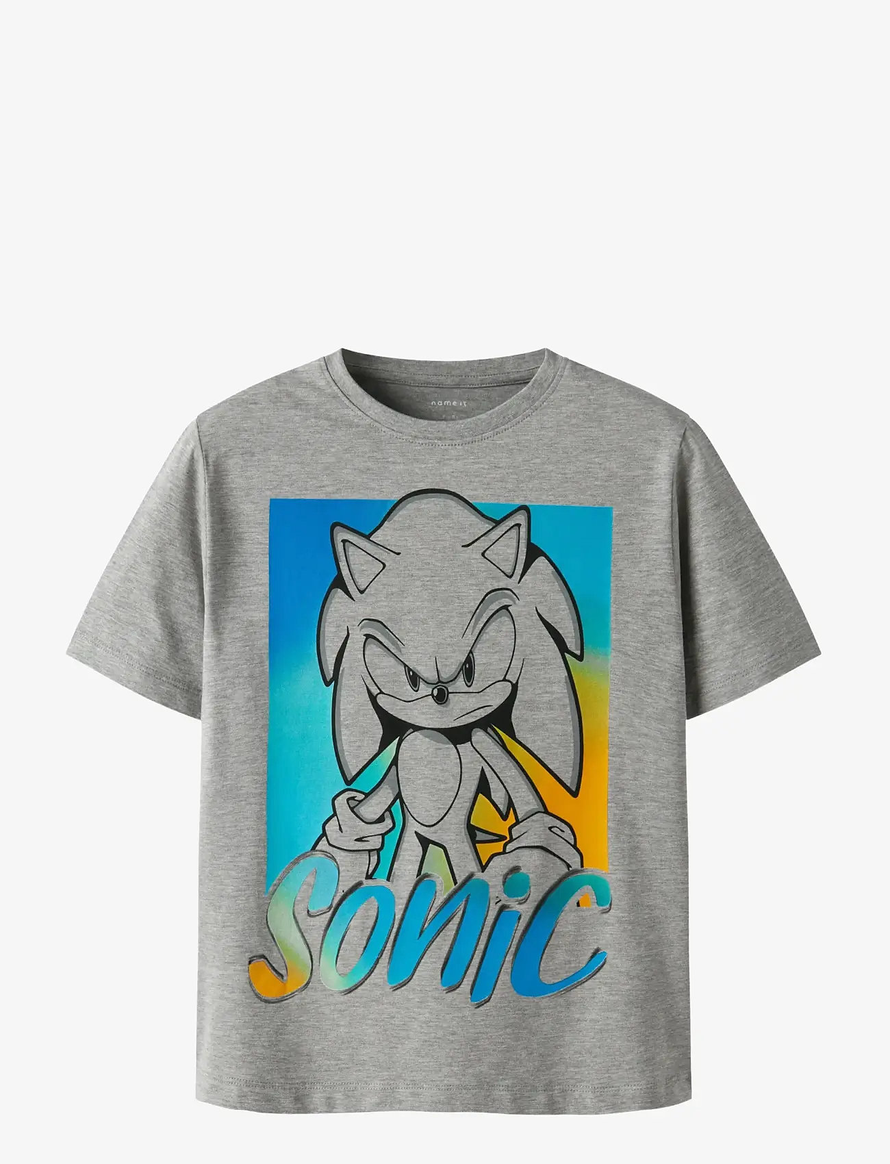 name it - NKMDARIUS SONIC NREG SS TOP BOX SKY - kortærmede t-shirts - grey melange - 0