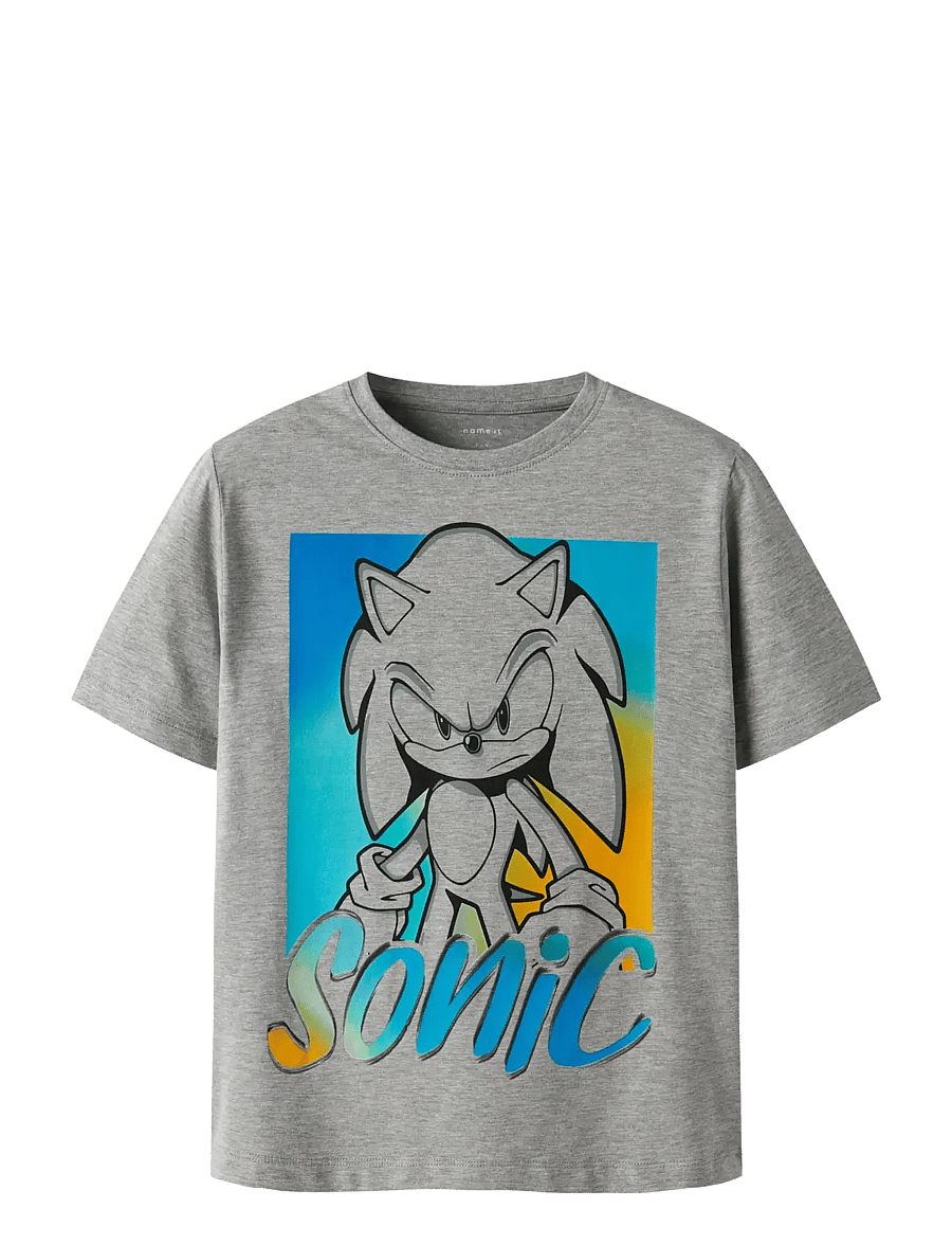 name it - NKMDARIUS SONIC NREG SS TOP BOX SKY - kortärmade t-shirts - grey melange - 0