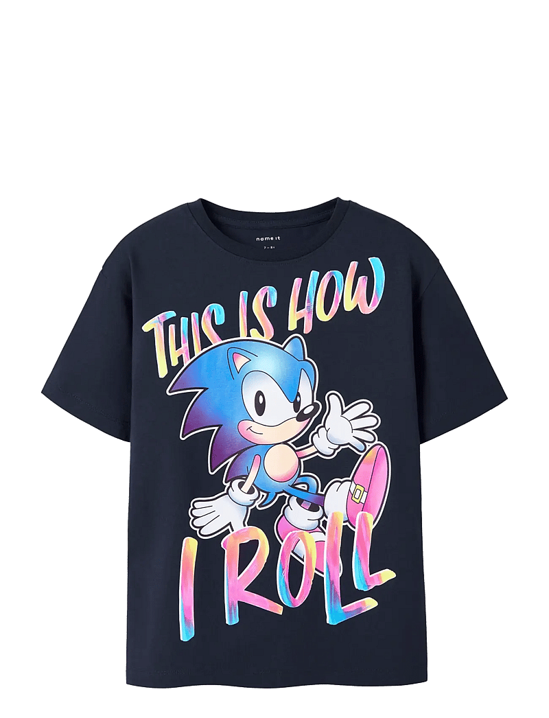 name it - NKMDARIUS SONIC NREG SS TOP BOX SKY - kortærmede t-shirts - navy blazer - 0