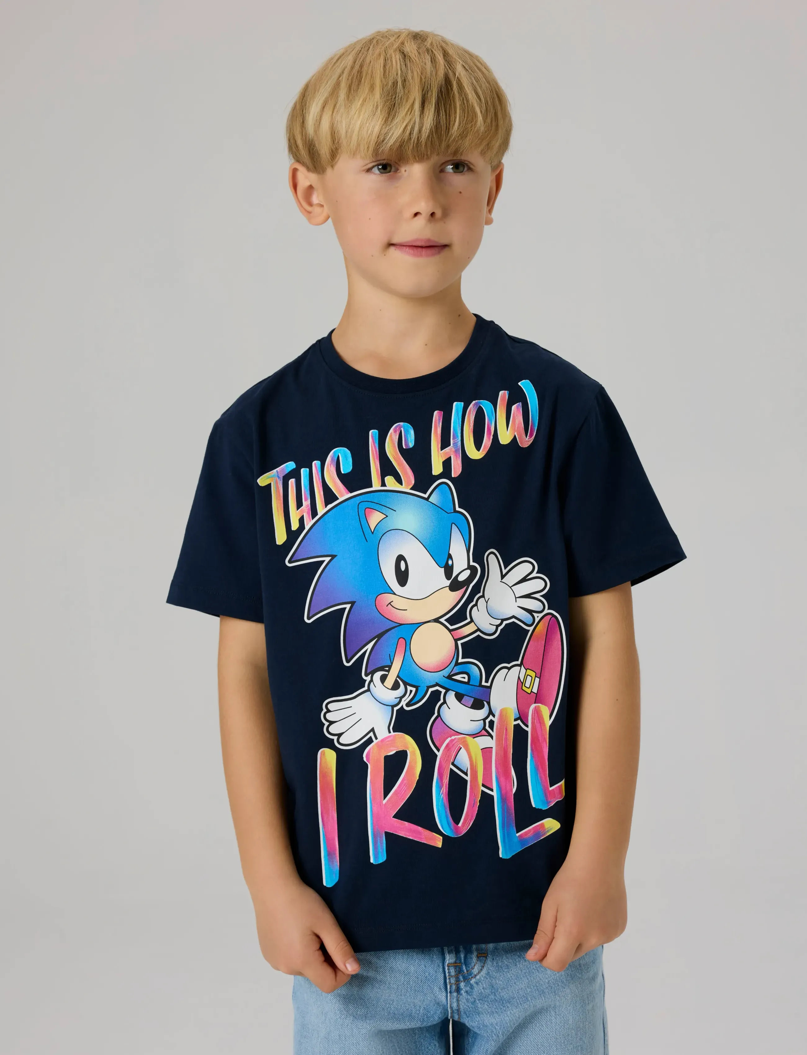 name it - NKMDARIUS SONIC NREG SS TOP BOX SKY - kortærmede t-shirts - navy blazer - 4