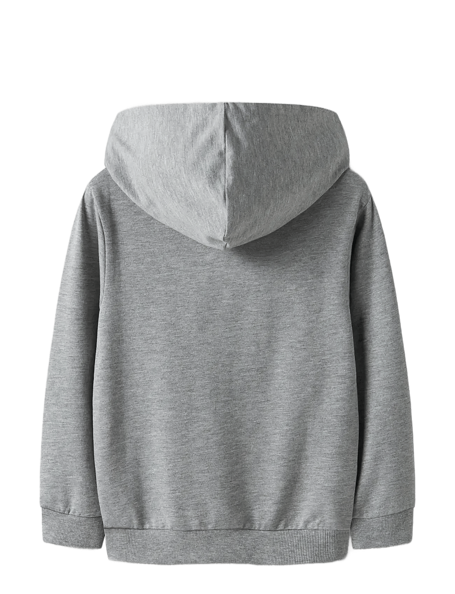 name it - NKMDEEP BOD NREG SWEAT WH BRU SKY - kapuzenpullover - grey melange - 2