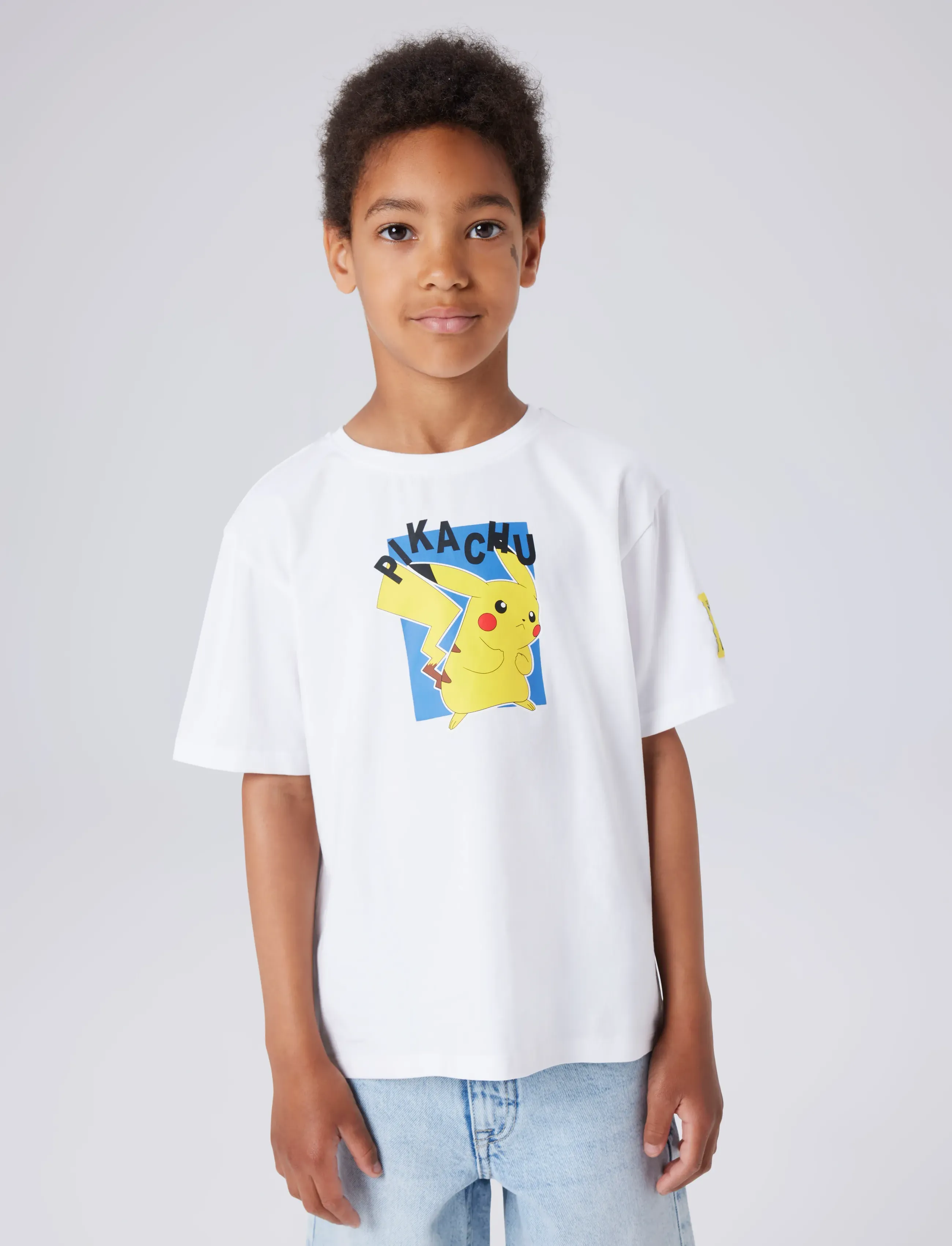 name it NKMJEB POKEMON SS NREG TOP BOX NOOS SKY - Kortærmede T-shirts - BRIGHT WHITE / white