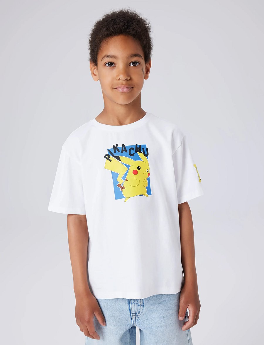 name it - NKMJEB POKEMON SS NREG TOP BOX NOOS SKY - kortærmede t-shirts - bright white - 0