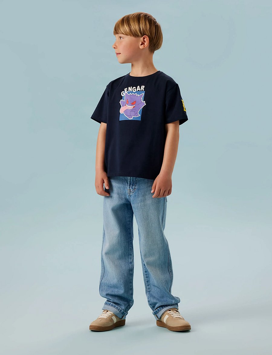 name it - NKMJEB POKEMON SS NREG TOP BOX NOOS SKY - kortærmede t-shirts - navy blazer - 4