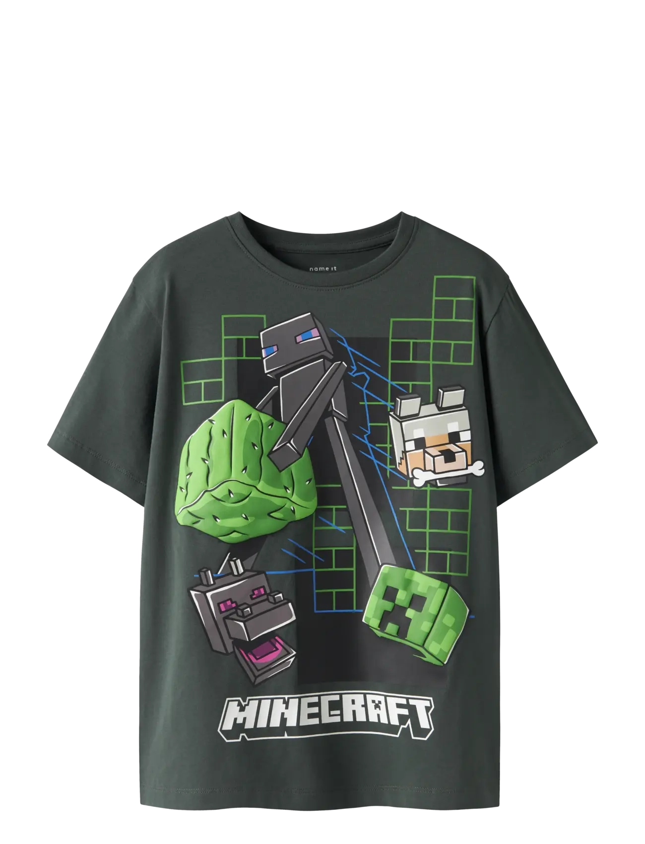 name it NKMJUKE MINECRAFT SS NREG TOP BOX BFU - Teismelised 140-176 - URBAN CHIC / grey
