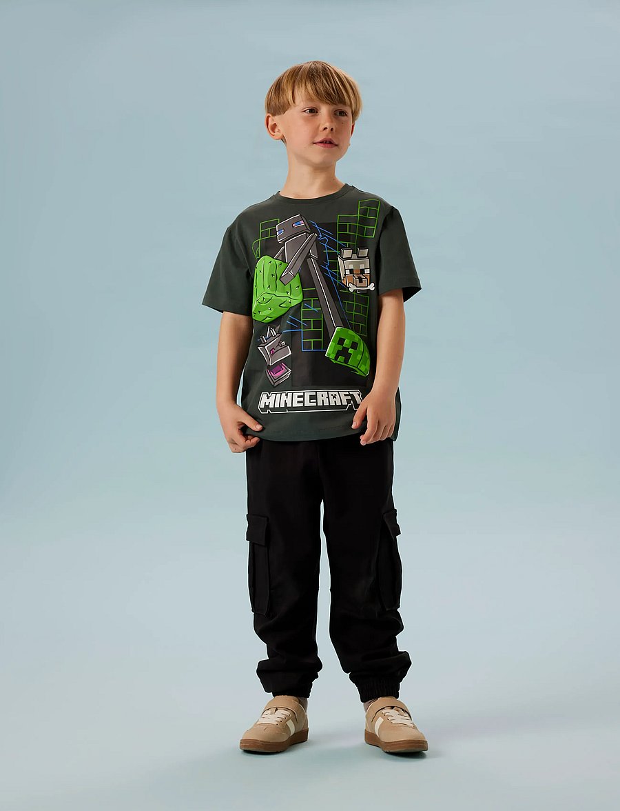 name it - NKMJUKE MINECRAFT SS NREG TOP BOX BFU - kortärmade t-shirts - urban chic - 4