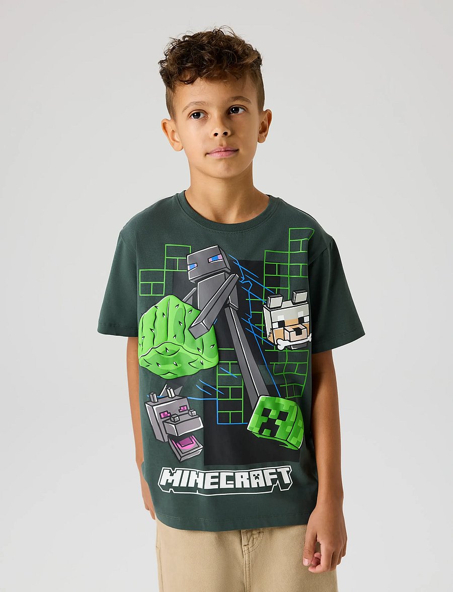 name it - NKMJUKE MINECRAFT SS NREG TOP BOX BFU - kortärmade t-shirts - urban chic - 5