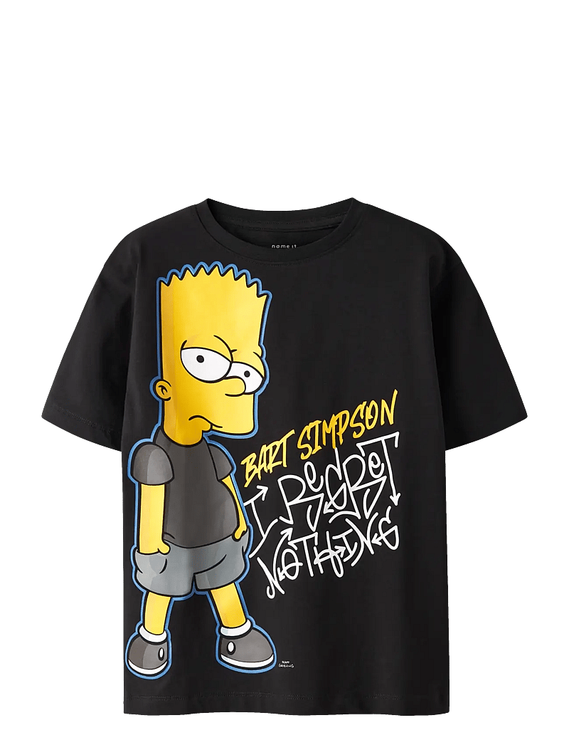 name it - NKMJUDA SIMPSONS NREG SS TOP BOX BFU - kurzärmelige - black - 1