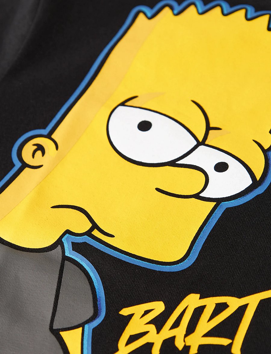 name it - NKMJUDA SIMPSONS NREG SS TOP BOX BFU - kurzärmelige - black - 3