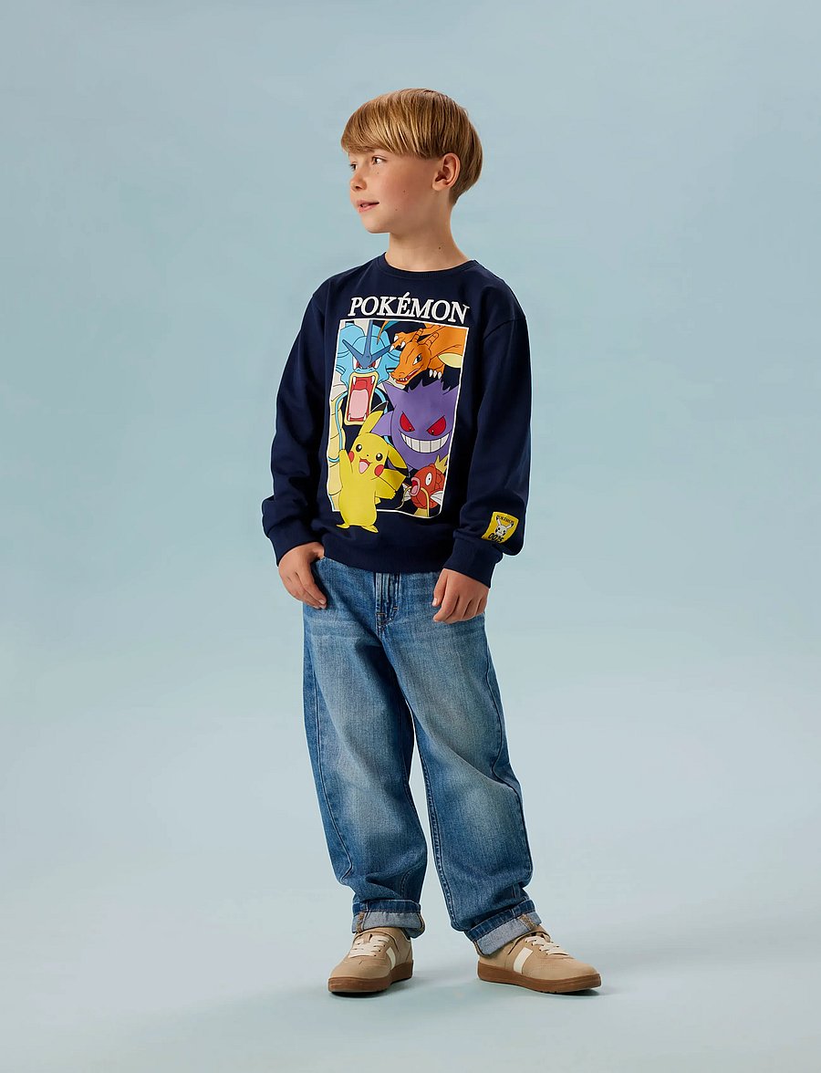 name it - NKMJOBI POKEMON NREG SWEAT BRU BOX SKY - dressipluusid - navy blazer - 4