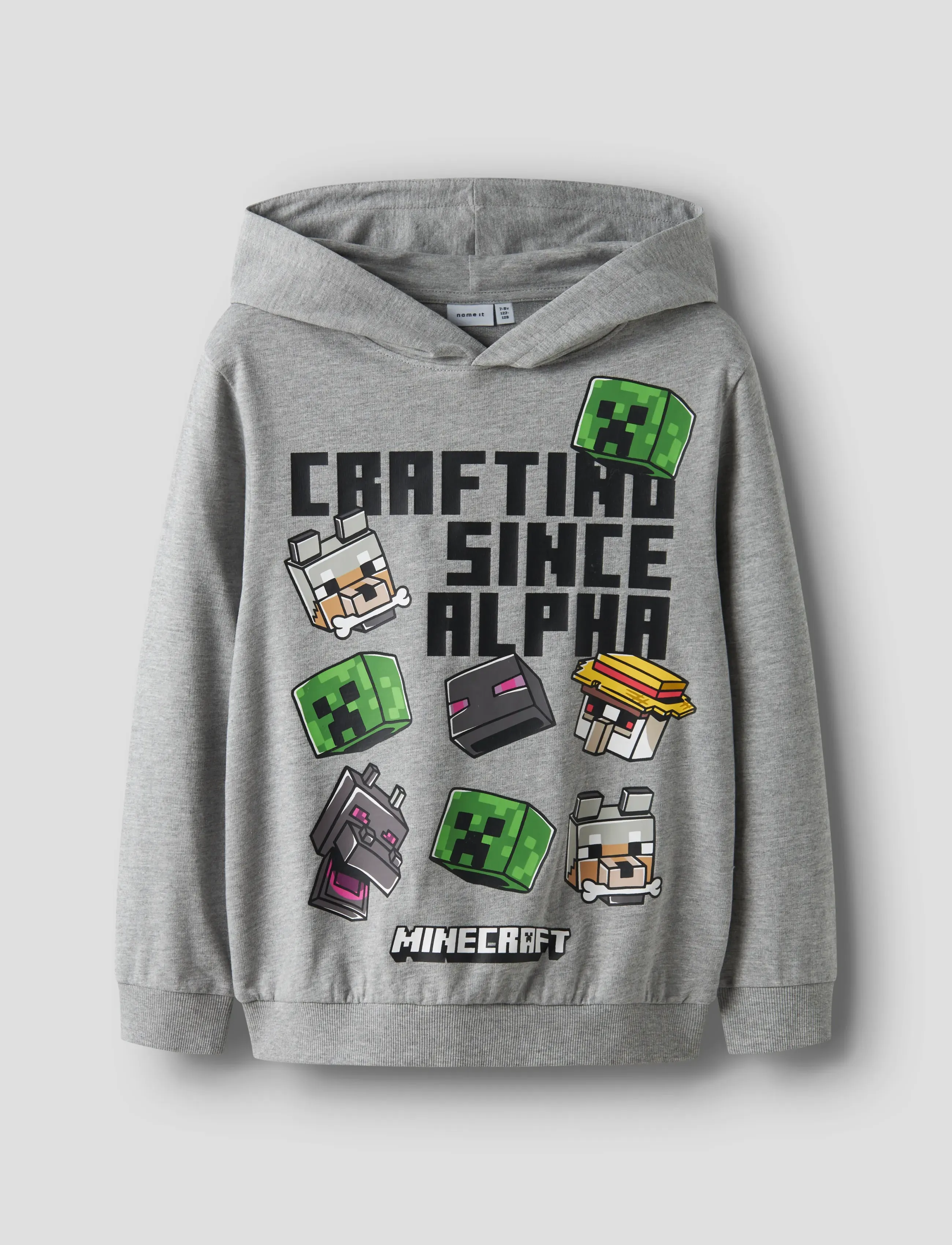 name it NKMJET MINECRAFT NREG SWEAT WH UNB BFU - Hoodies - GREY MELANGE / grey