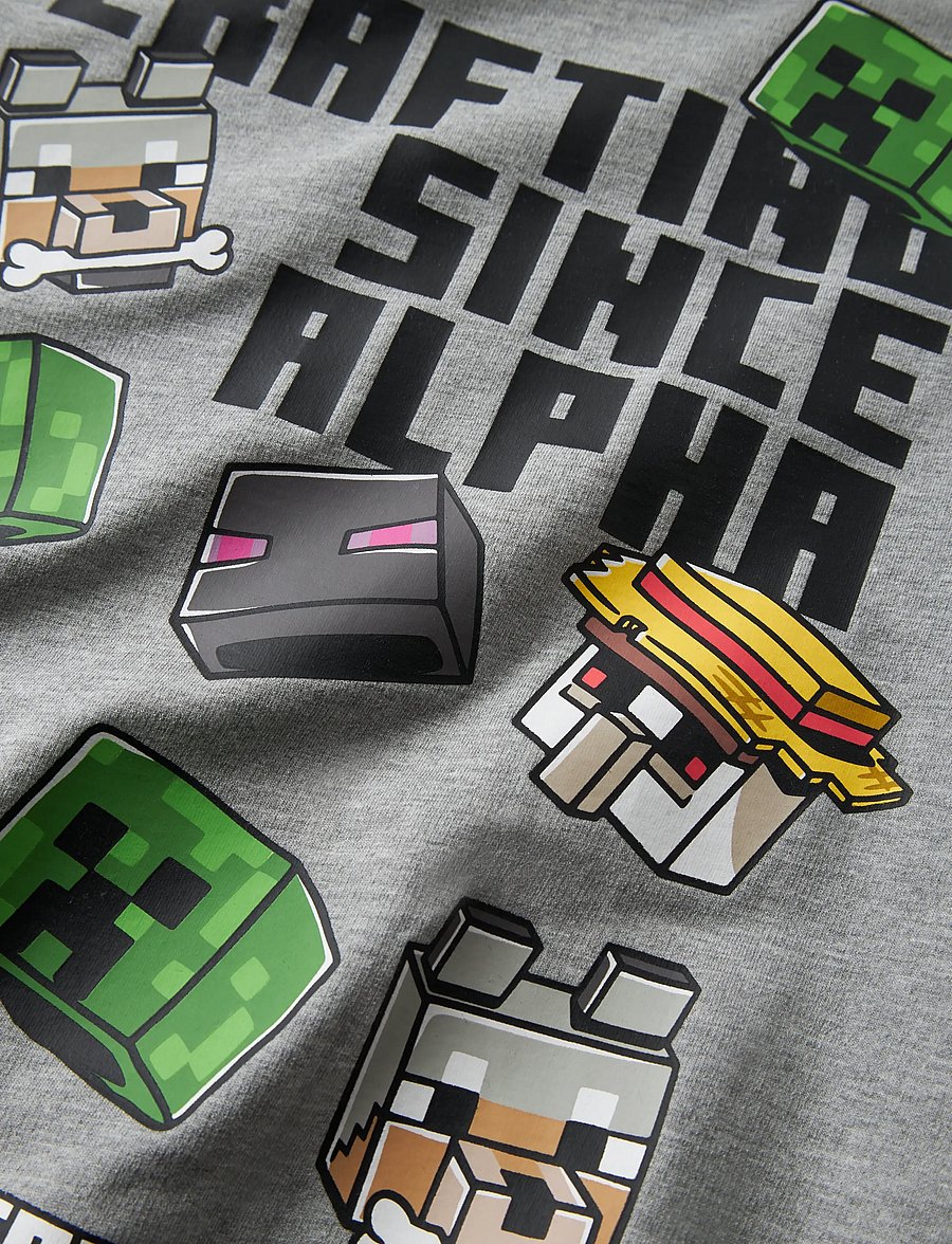 name it - NKMJET MINECRAFT NREG SWEAT WH UNB BFU - kapuzenpullover - grey melange - 3