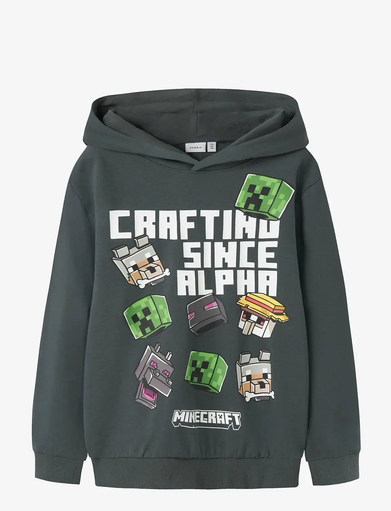 name it - NKMJET MINECRAFT NREG SWEAT WH UNB BFU - hættetrøjer - urban chic - 1