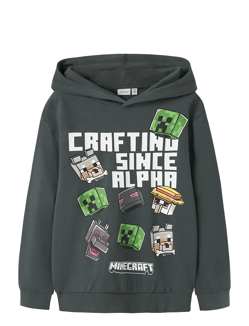 name it - NKMJET MINECRAFT NREG SWEAT WH UNB BFU - hættetrøjer - urban chic - 1